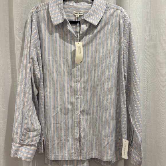 NWT For Love And Lemons Lakeside Stripe Button Down Top - Picture 2 of 5